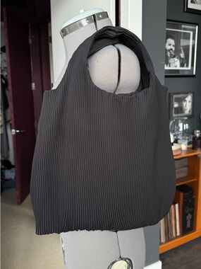 COS Black Pleated Shoulder Tote